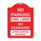 Signmission No Parking Fire Lane-No Estacione Zona Contra Incendio, Red & White Alum, 18" x 24", RW-1824-23729 A-DES-RW-1824-23729 - alternate 1
